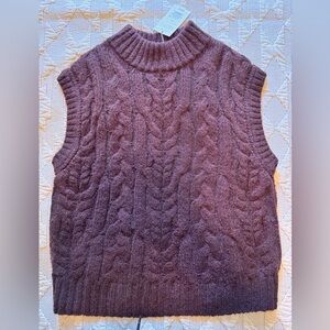 A New Day Dark Brown Sweater Vest NWT Sz M